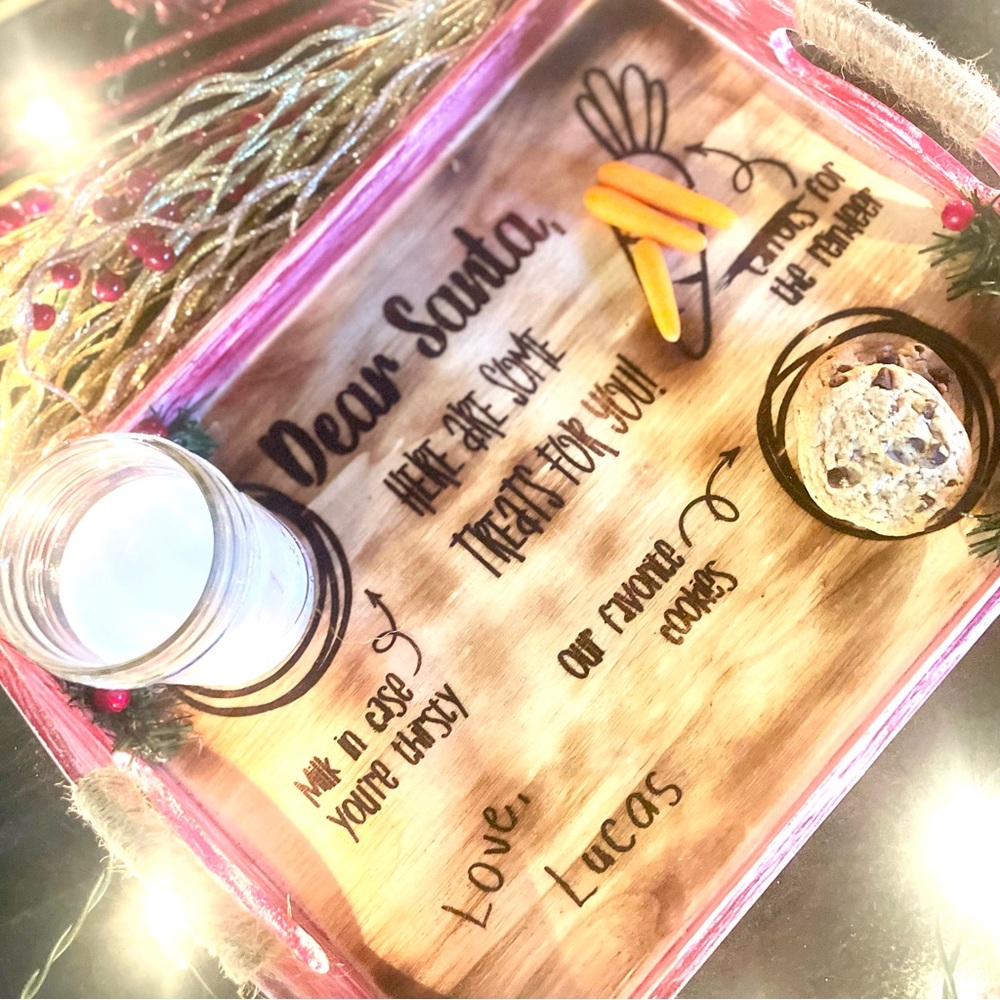 Dear Santa Tray l Personalized | Christmas